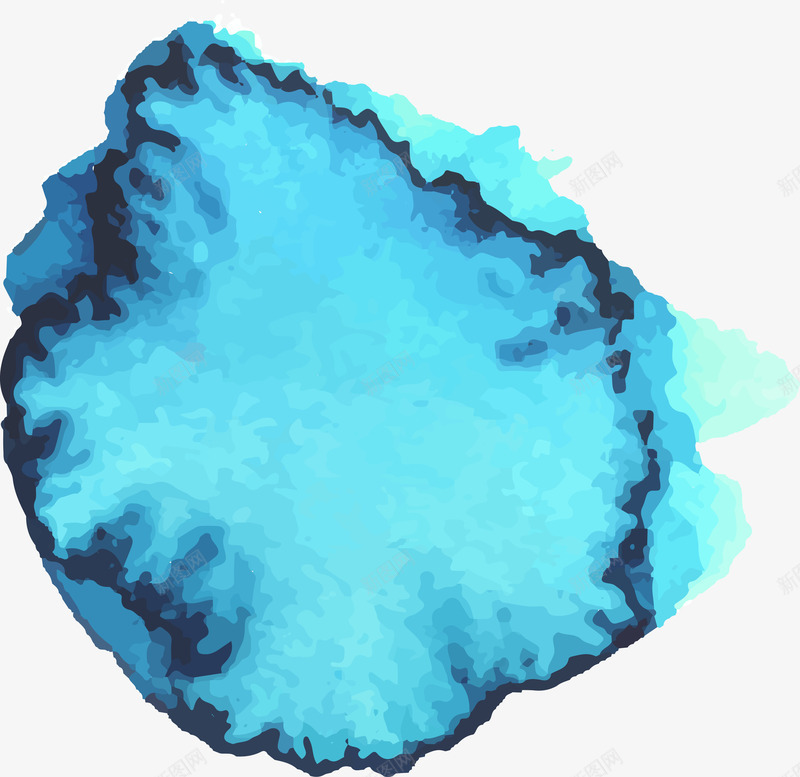 蓝色水彩墨迹图案png免抠素材_新图网 https://ixintu.com 喷溅图 彩色 彩色笔刷 手印绘画 水墨 水墨喷彩 水墨彩色图 水彩 水彩墨染 涂抹