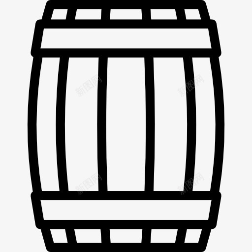 木桶图标png_新图网 https://ixintu.com 啤酒 存储桶 工具 葡萄酒