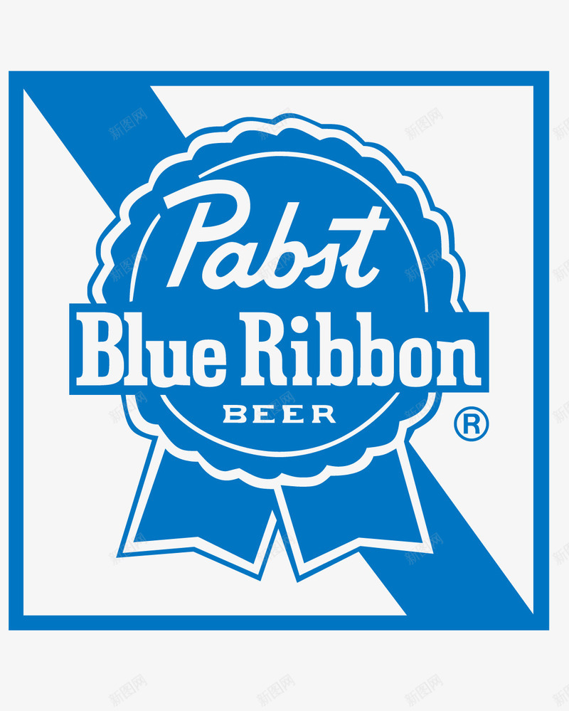 蓝带啤酒标志矢量图图标ai_新图网 https://ixintu.com logo 蓝带啤酒 蓝色标志 饮料 矢量图