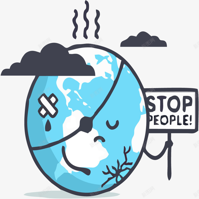 被污染的地球png免抠素材_新图网 https://ixintu.com 免抠地球PNG 创意 地球 污染