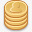 硬币堆黄金图标图标