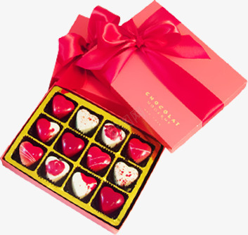 巧克力红色礼品盒png免抠素材_新图网 https://ixintu.com 巧克力 礼品盒 红色