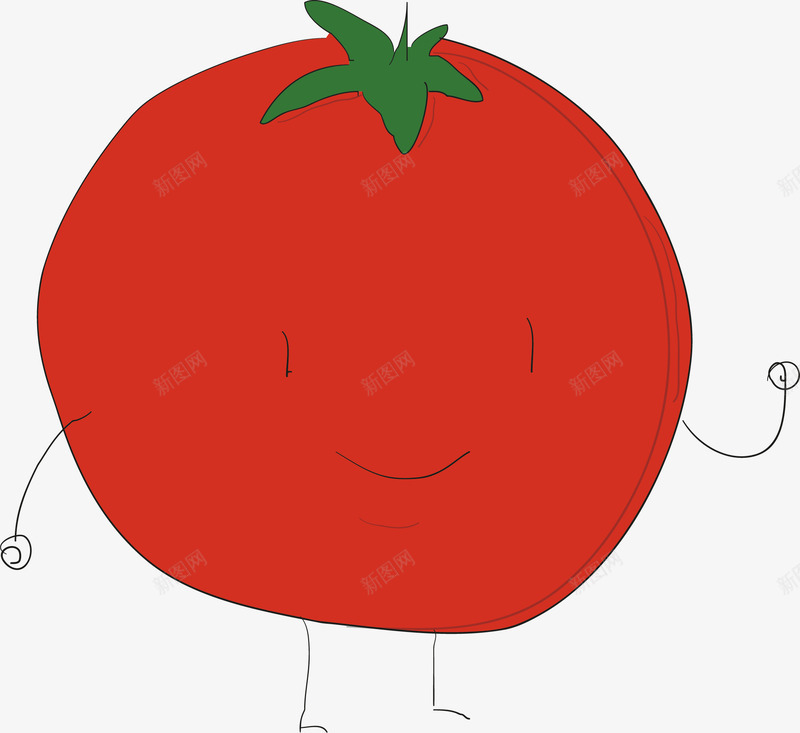 番茄png免抠素材_新图网 https://ixintu.com 农作物 卡通手绘 植物 瓜果蔬菜 番茄