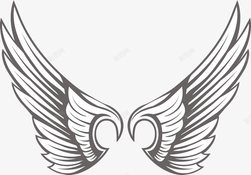 手绘翅膀图案图标png_新图网 https://ixintu.com 图标 图案 手绘 翅膀