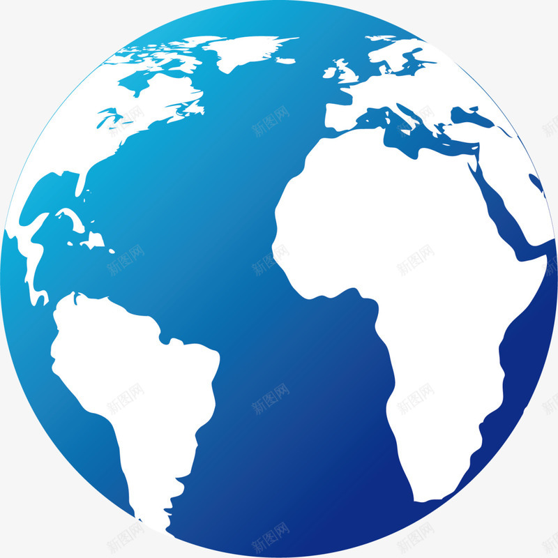 蓝色简约清新地球png免抠素材_新图网 https://ixintu.com 4月12号 世界 世界航天日 太空 宇宙 扁平地球 航空 蓝色地球