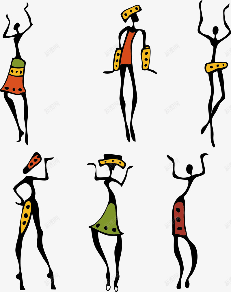 非洲女性舞蹈png免抠素材_新图网 https://ixintu.com 扁平 简约 舞蹈 艺术 跳舞 非洲