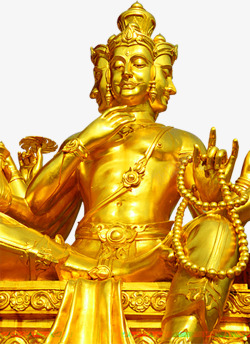 黄金菩萨佛像印章素材