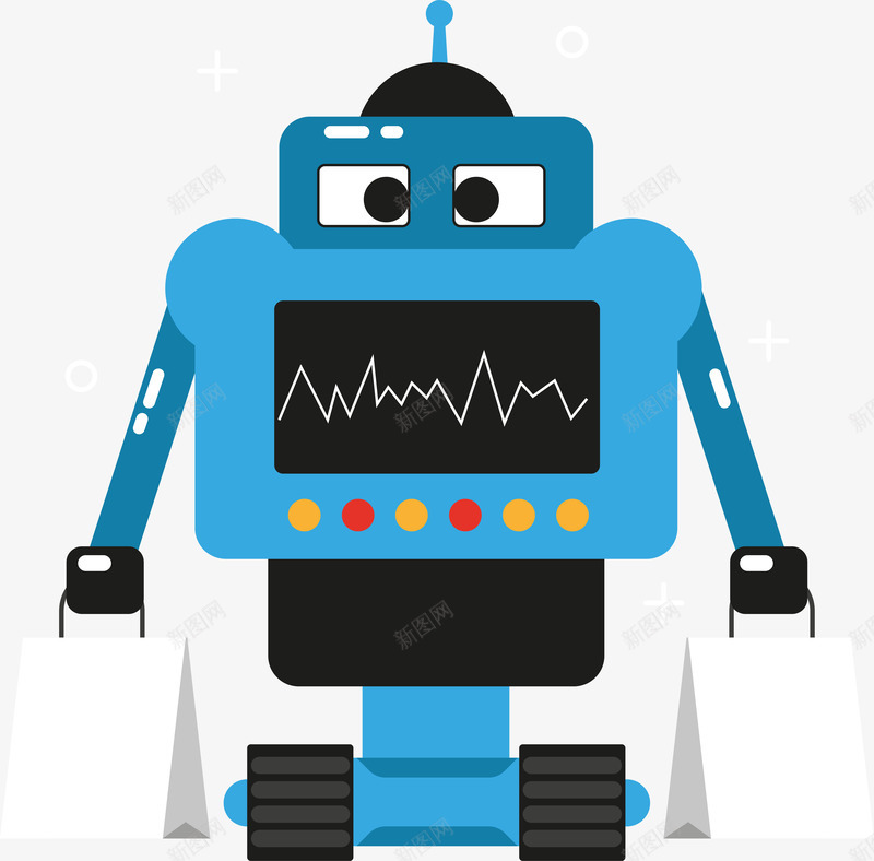 可爱机械机器人人物矢量图ai免抠素材_新图网 https://ixintu.com 人工智能机器人 可爱机械机器人 机器人 机器人卡通 机械 科技 科技机器人 矢量图