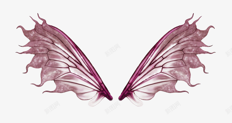 粉色的半透明翅膀png免抠素材_新图网 https://ixintu.com 手绘 昆虫 粉色 羽翼 薄纱