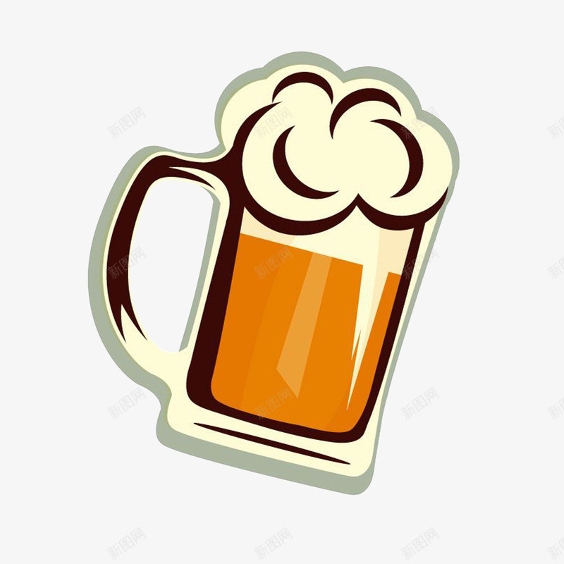 手绘啤酒杯png免抠素材_新图网 https://ixintu.com png图形 png装饰 啤酒杯 手绘 装饰 饮品