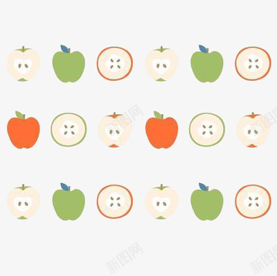 苹果png免抠素材_新图网 https://ixintu.com 底纹 水果 背景 苹果