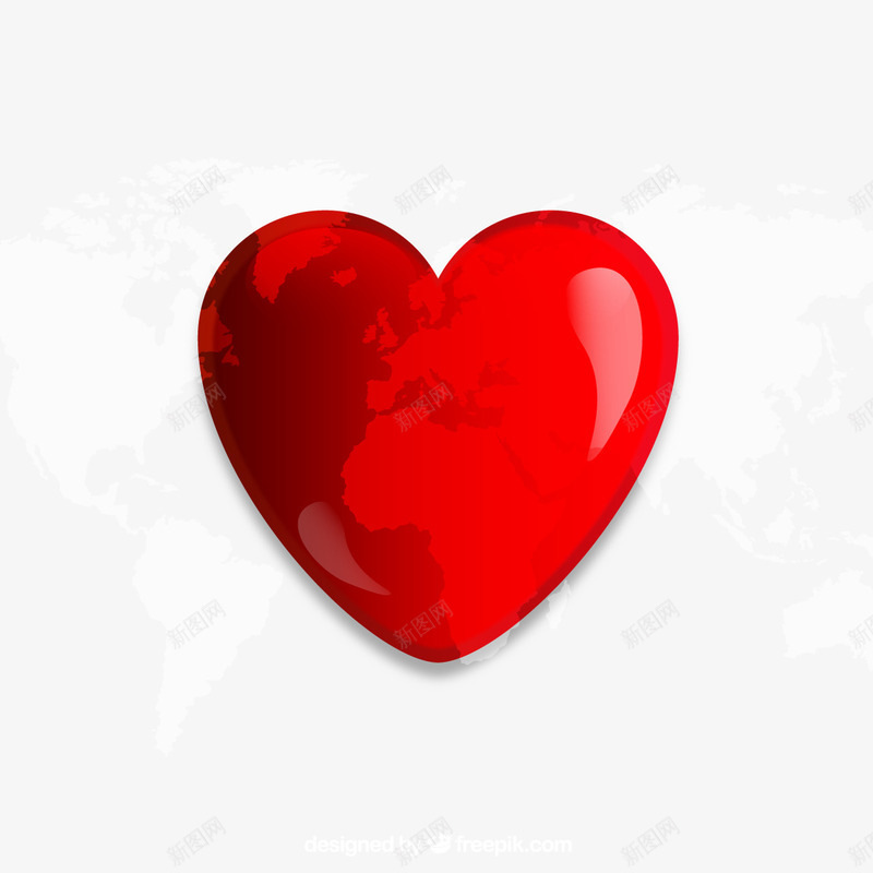 地球的心脏png免抠素材_新图网 https://ixintu.com 保护 地球 爱护 红心