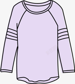 紫色长袖素材
