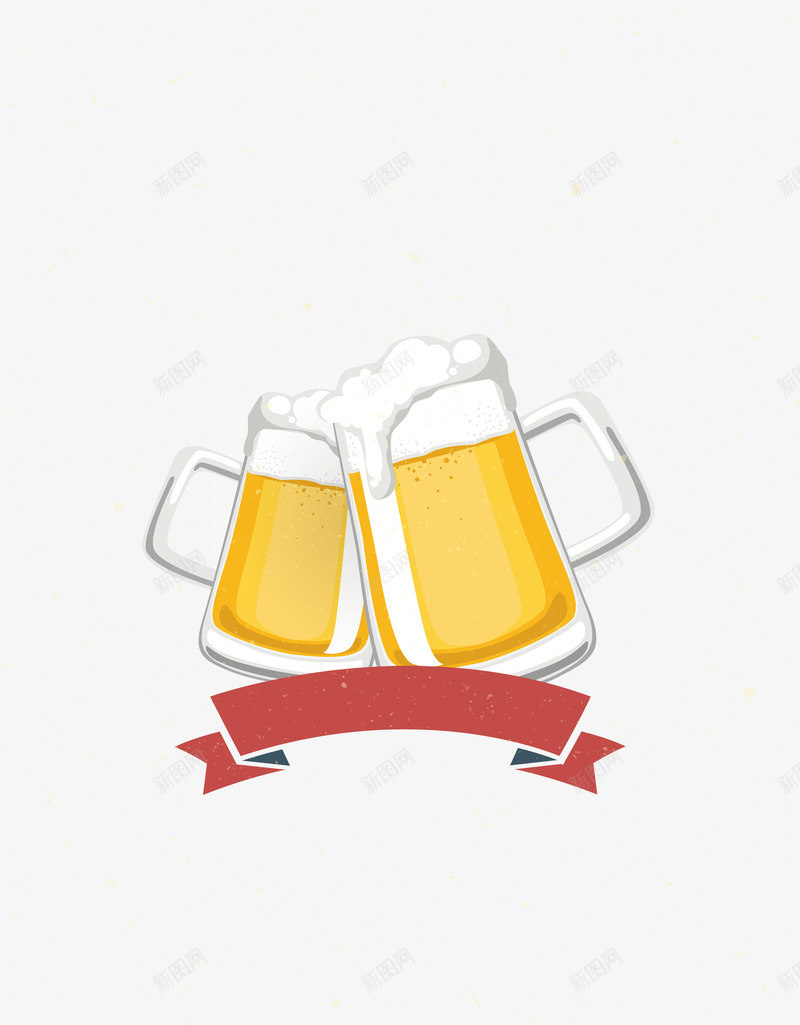 啤酒文化节png免抠素材_新图网 https://ixintu.com 啤酒节 扎啤 玻璃杯 飞溅