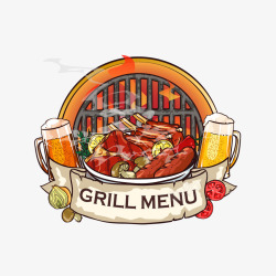 啤酒和美食矢量图素材