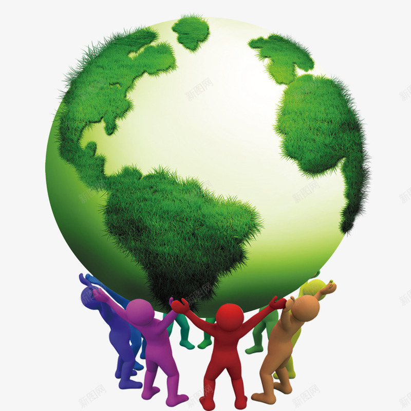 企业商务合作元素png免抠素材_新图网 https://ixintu.com 企业商务 合作 地球 绿化环保