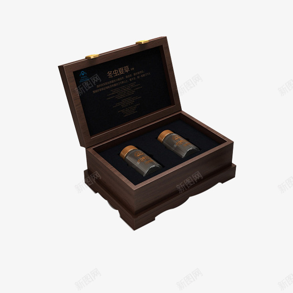 精装礼品png免抠素材_新图网 https://ixintu.com 产品实物冬虫夏草木盒古典