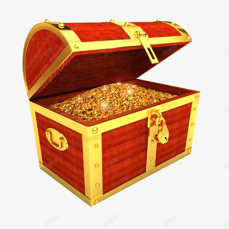 金币箱子png免抠素材_新图网 https://ixintu.com 卡通手绘 奖箱 盒子 礼品 礼物 箱子 获奖