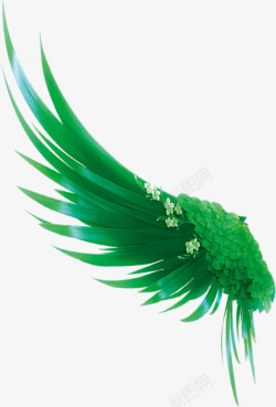 绿叶子翅膀素材