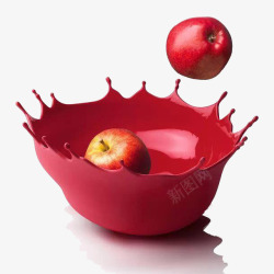 油漆苹果创意盘子和苹果高清图片