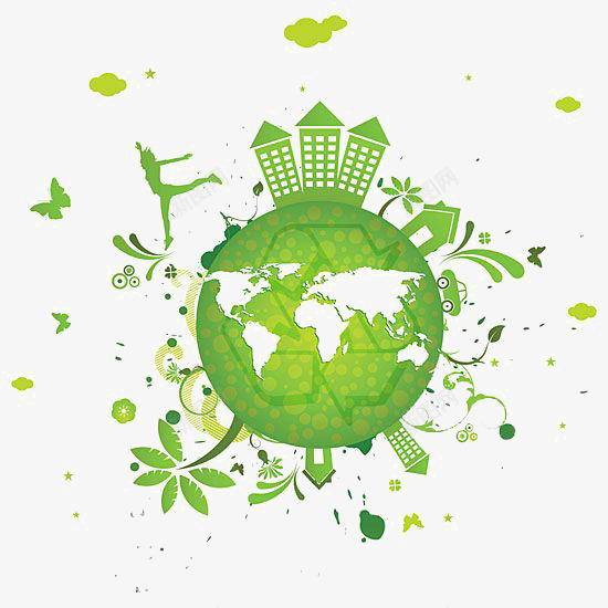 绿色地球元素png免抠素材_新图网 https://ixintu.com PPT元素 地球印花 环保 环境 生态 绿色星球