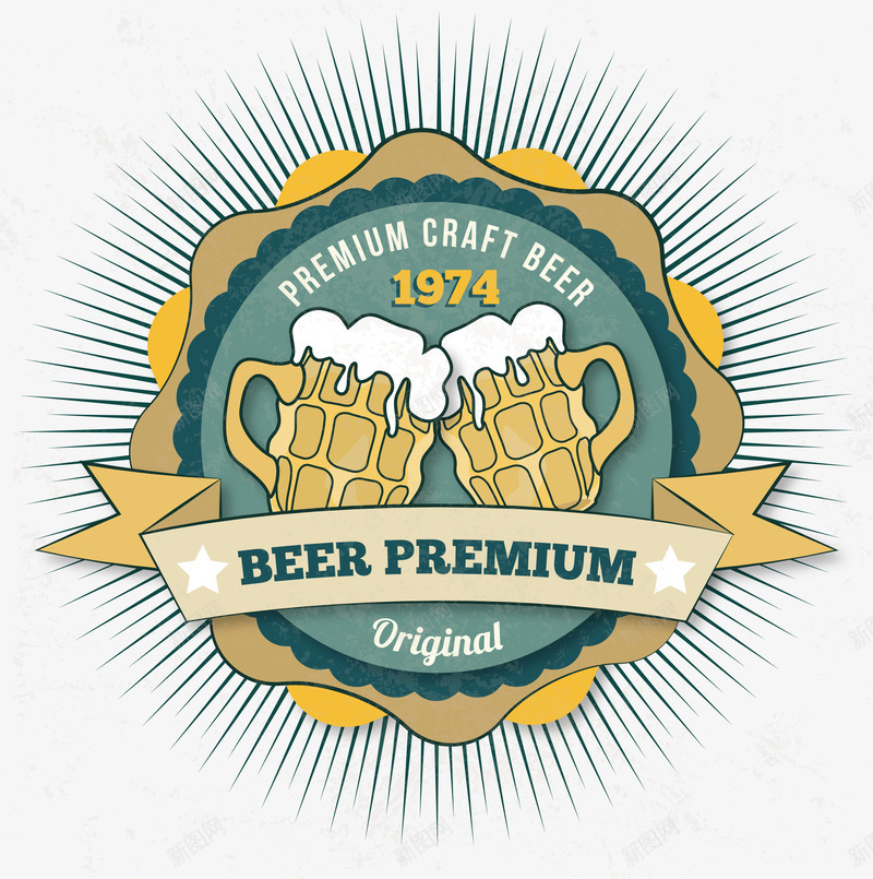 复古优质啤酒标签png免抠素材_新图网 https://ixintu.com 优质 啤酒 标签 特级