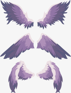 紫色羽翼紫色展翅高飞矢量图高清图片