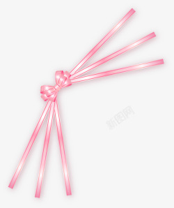 粉色蝴蝶结包装素材