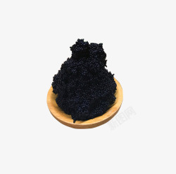 黑黝黝美食美味的黑鱼子酱高清图片