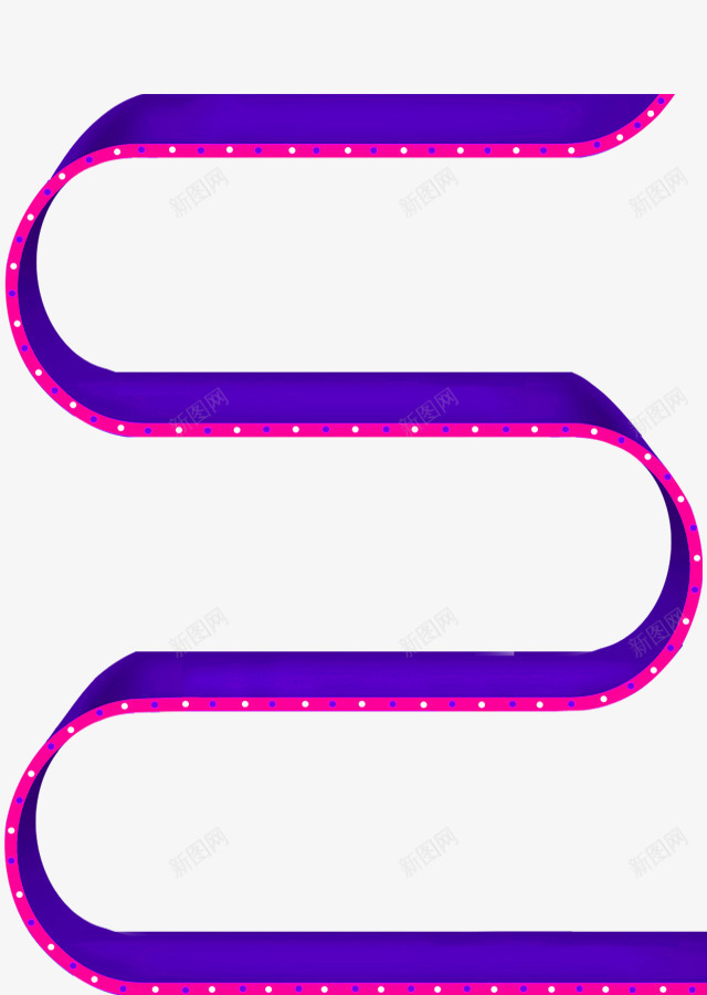 紫色简约曲线边框纹理png免抠素材_新图网 https://ixintu.com 免抠PNG 曲线 简约 紫色 边框纹理