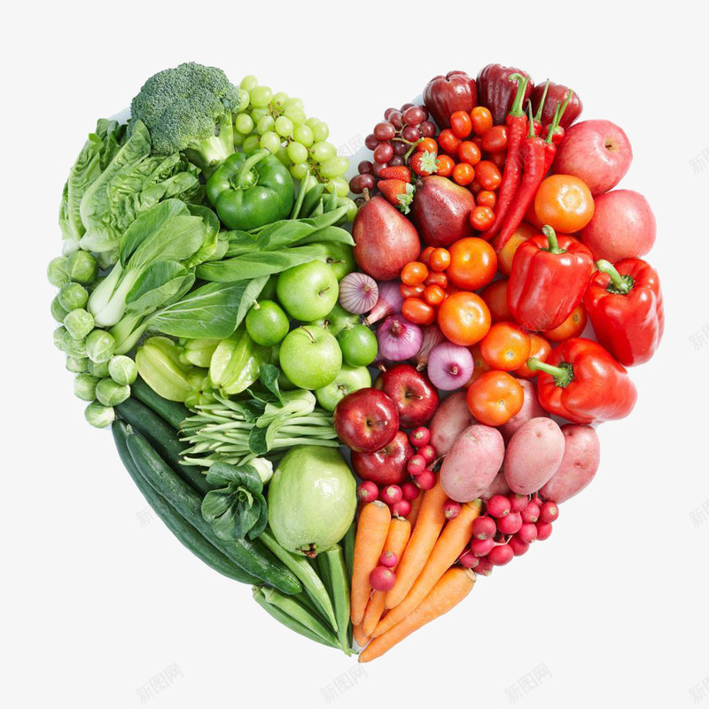 心形蔬菜堆png免抠素材_新图网 https://ixintu.com 心形 蔬菜