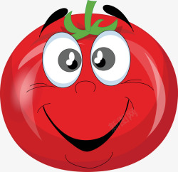 微笑的番茄素材