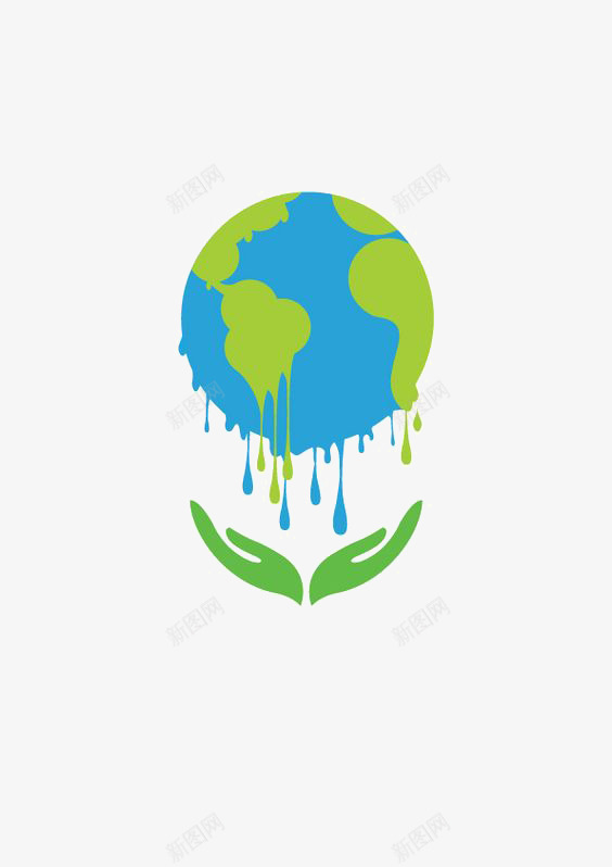 融化的地球png免抠素材_新图网 https://ixintu.com 全球变暖 地球插画 手绘地球 环保 环境问题 生态