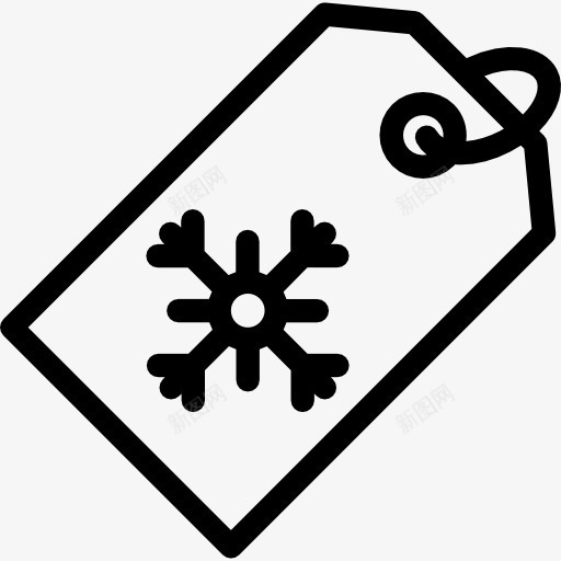 标签图标png_新图网 https://ixintu.com 商务 圣诞礼物 标签 礼品店 购物 雪花