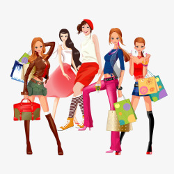 女性购物形象图购物女性形态图高清图片