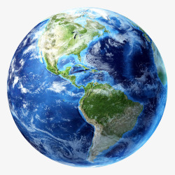 蓝色地球美洲俯视图素材