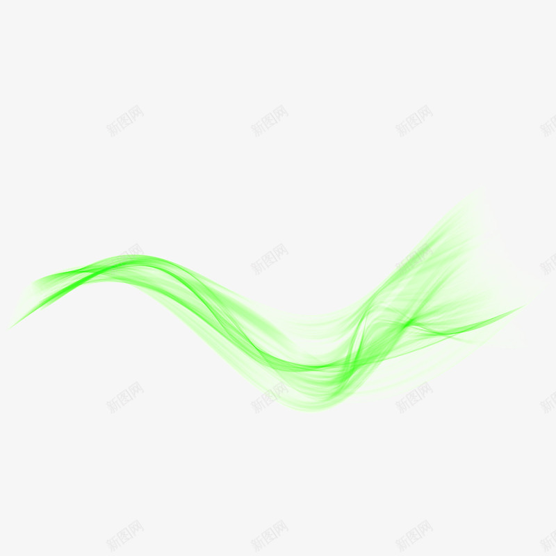 绿色曲线波浪线png免抠素材_新图网 https://ixintu.com 曲线 波浪线 绿色曲线 绿色波浪线