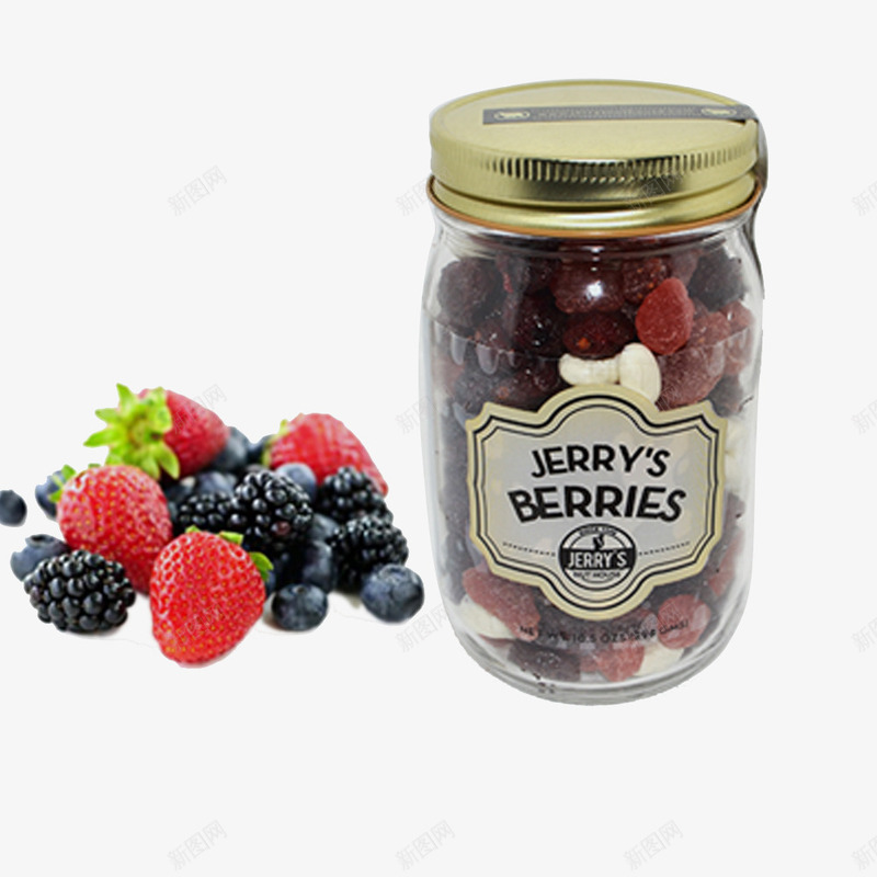 草莓灌装糖果png免抠素材_新图网 https://ixintu.com 瓶子 甜食 糖果 透明 金属