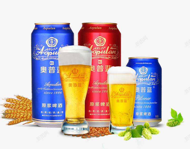 啤酒燕麦psd免抠素材_新图网 https://ixintu.com 啤酒 燕麦 素材