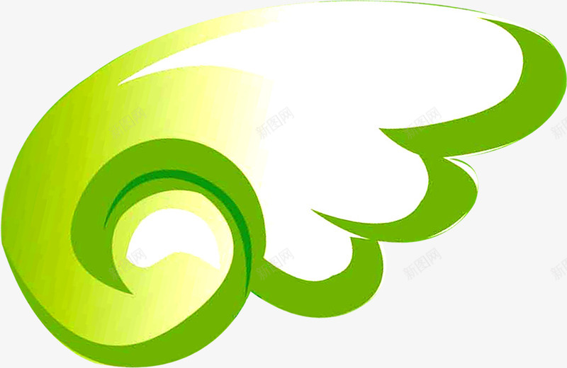 绿色翅膀卡通立体手绘png免抠素材_新图网 https://ixintu.com 卡通 立体 绿色 翅膀