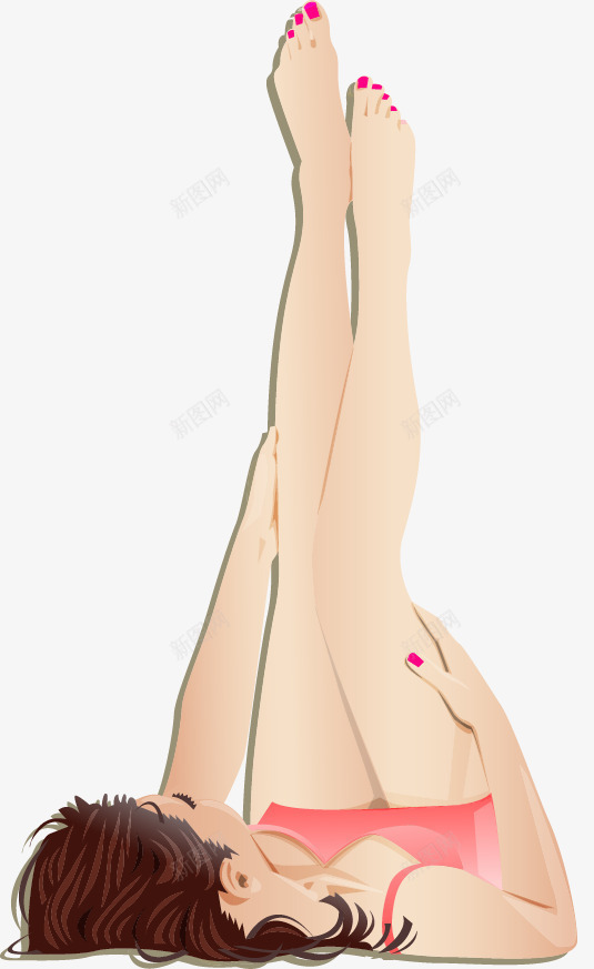 女性美腿png免抠素材_新图网 https://ixintu.com 女性 瑜珈 瘦腿 美腿