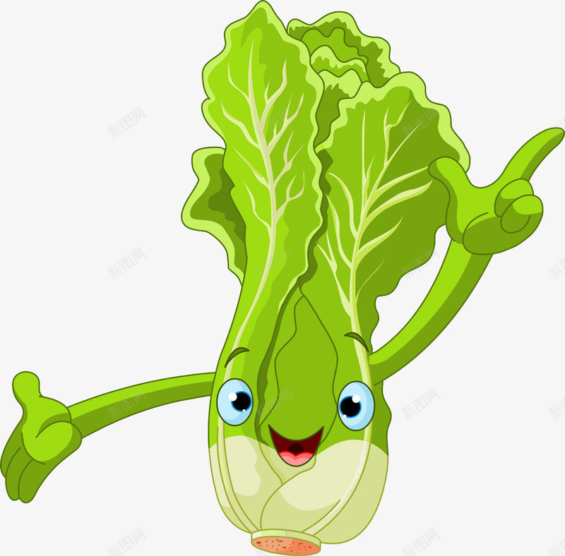 白菜png免抠素材_新图网 https://ixintu.com 动漫 卡通 可爱 白菜 蔬菜
