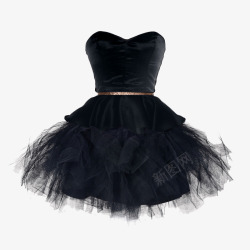 黑纱连衣裙素材