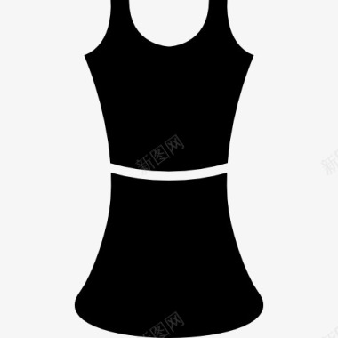 黑人女性服饰图标图标