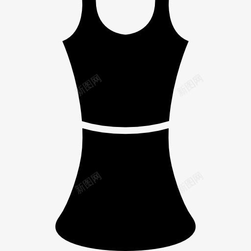黑人女性服饰图标png_新图网 https://ixintu.com 女性 尖尖的图标 时尚 洋装 短裙 裙子 黑色