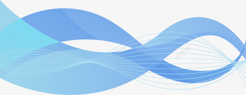 蓝色抽象曲线线条png免抠素材_新图网 https://ixintu.com 抽象 曲线 线条 蓝色