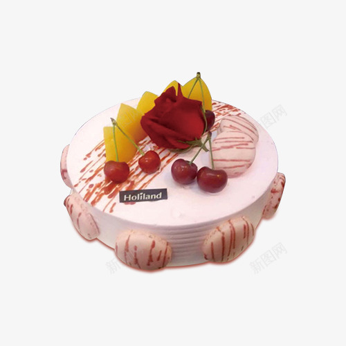 草莓冰淇淋蛋糕png免抠素材_新图网 https://ixintu.com 樱桃 玫瑰花 粉色蛋糕