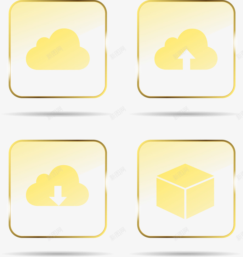 与上传矢量图ai免抠素材_新图网 https://ixintu.com 上传 下载 云服务 云服务器 资料下载 黄金素材 矢量图