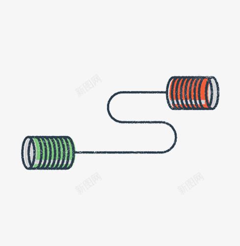 手绘手工听筒png免抠素材_新图网 https://ixintu.com 听筒 彩色 手工制作 手绘 曲线