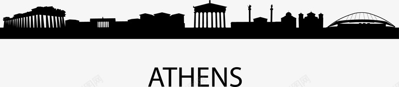 Athens城市手绘png免抠素材_新图网 https://ixintu.com 城市 城市建筑图 城市线框 建筑 手绘城市图 曲线 线条 线绘 边框 都市